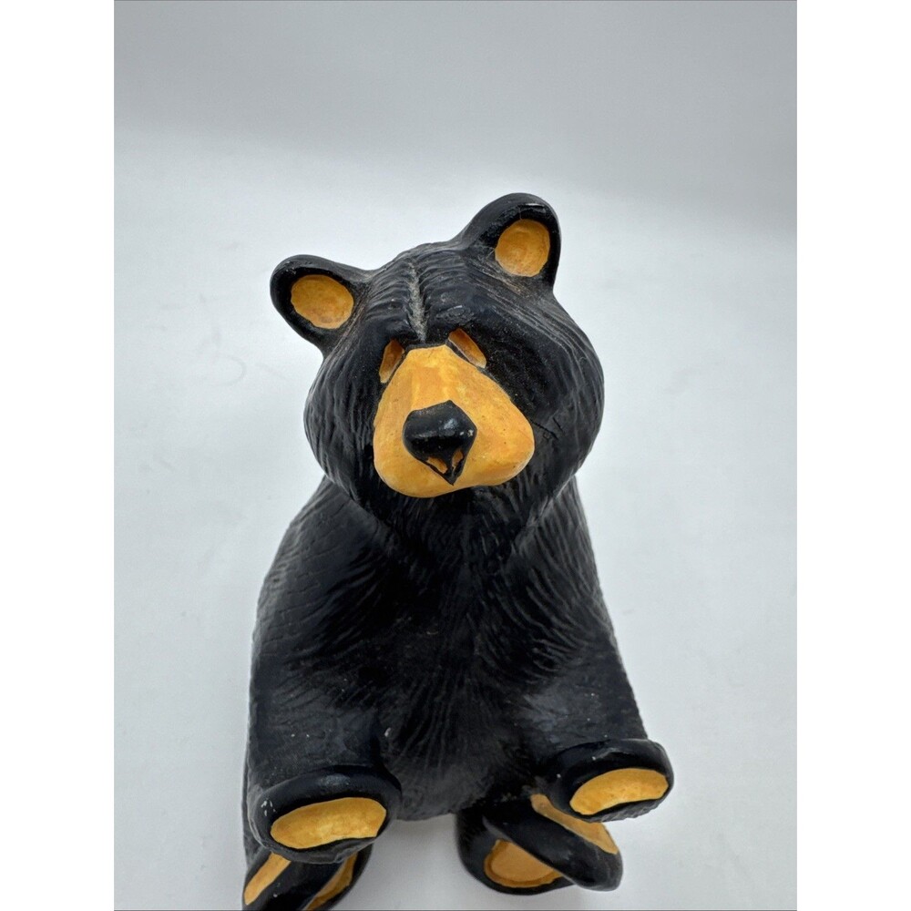 Jeff Fleming Bear Foots Black Bear Figurine Decor Card Holder 6" - Picture 5 of 7